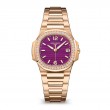 18R PATEK PHILIPPE NAUTILUS PURPLE DIAL DIA BEZEL