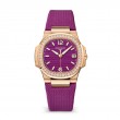 18R PATEK PHILIPPE NAUTILUS PURPLE DIAL DIA BEZEL