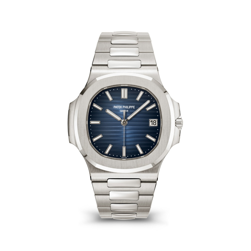 PATEK PHILIPPE 18W 41MM NAUTILUS BLUE DIAL DATE