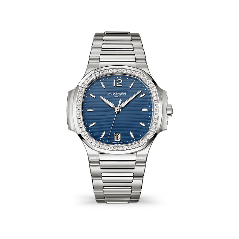 PATEK PHILIPPE LADIES NAUTILUS WATCH BLUE DIAL