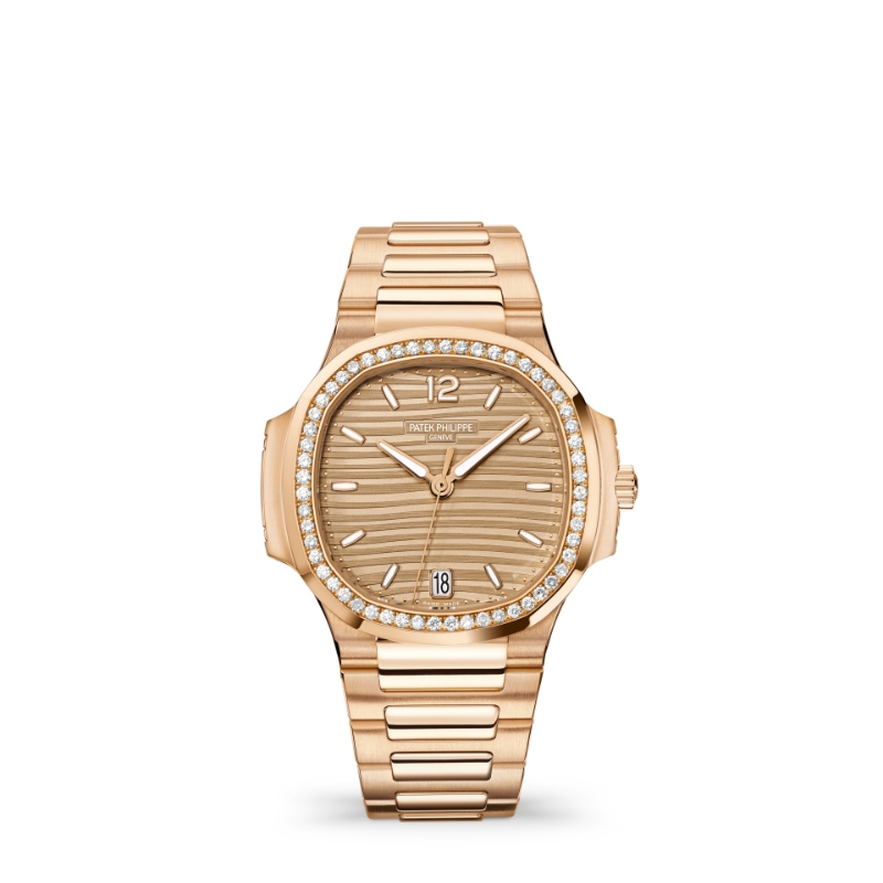 18R PATEK PHILIPPE LADIES NAUTILUS WATCH DIA BEZEL